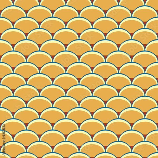 Obraz Seamless retro background in modern ikat pattern