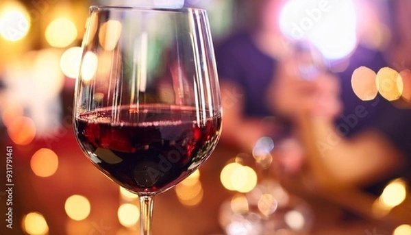 Fototapeta 赤ワインが入ったグラス