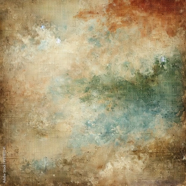 Fototapeta A textured abstract background featuring soft colors and a distressed look, perfect for creative projects or artistic displays.