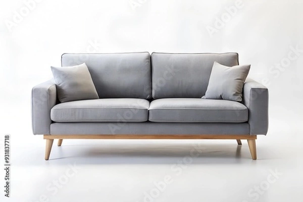 Obraz gray sofa with minimalist style