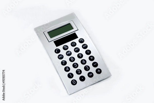 Fototapeta Modern Calculator Isolated On White