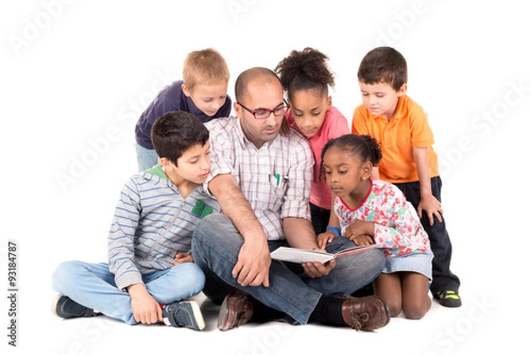 Obraz teacher with kids