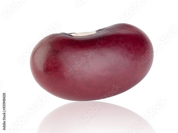 Fototapeta Red bean isolated on white. Full depth of field