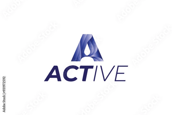 Obraz Letter a creative design 3d logo