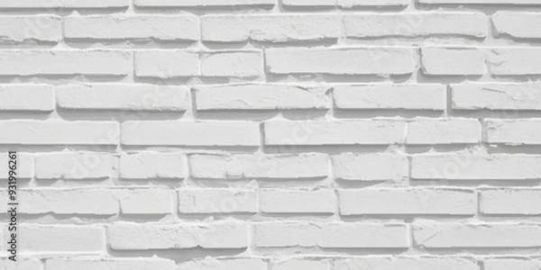 Fototapeta Abstract white brick wall texture for pattern background. Background texture of white brick wall. white brick texture seamless vector illustration