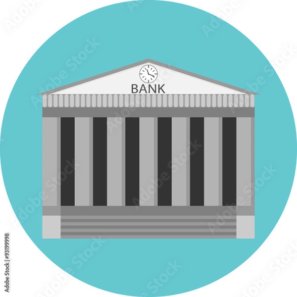 Obraz Bank icon flat design