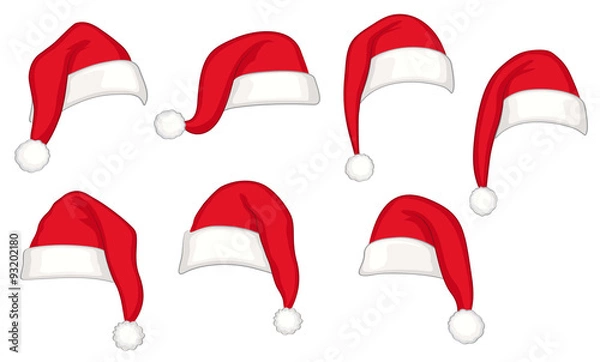 Obraz 7 Weihnachtsmützen - Rot