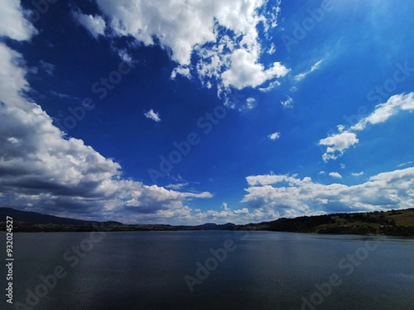 Obraz mountain panorama with lake