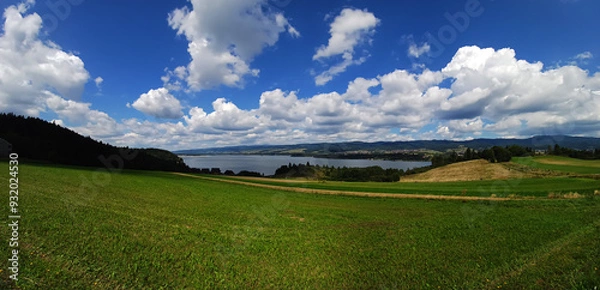 Obraz mountain panorama with lake