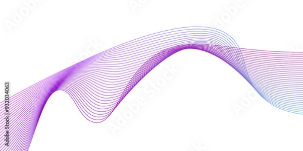 Fototapeta Abstract colorful wave element for design. pink wave background.valentine and girl. Suit for poster, flyer, banner,Lines texture created by bend tool. Abstract music wave, radio signal, voice bg