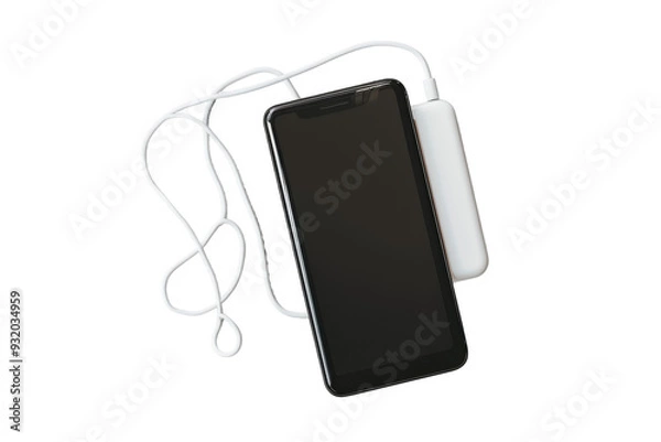 Fototapeta Mobile Power Bank Isolated On Transparent Background
