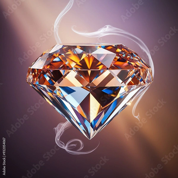 Obraz A photorealistic shining gem suspended in midair craft ai photo