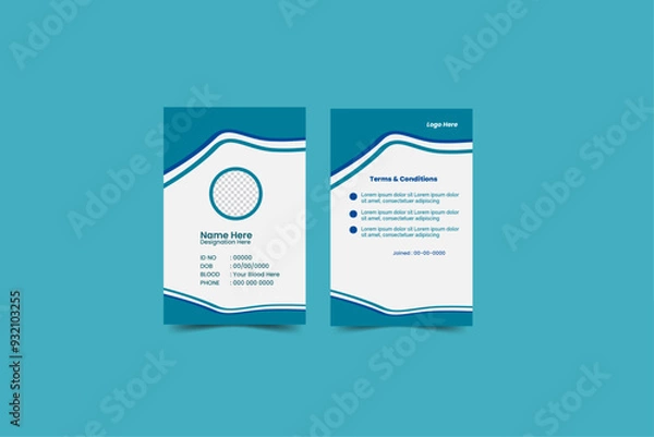 Fototapeta Modern Identity Card.Modern and minimalist id card template,Creative id card design for your company employee.
Vector id card template, Modern colorful icon collection.Abstract professional id card de
