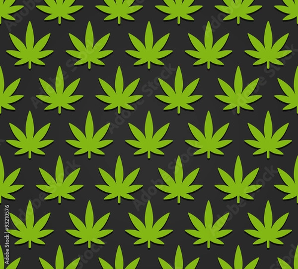 Fototapeta Cannabis leaves pattern