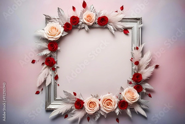 Fototapeta framework for photo or congratulation