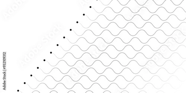 Fototapeta black geometric wavey stock line abstract transparent white background. vector gradient line abstract pattern Transparent monochrome striped texture, seamless pattern, modern stylish texture.	
