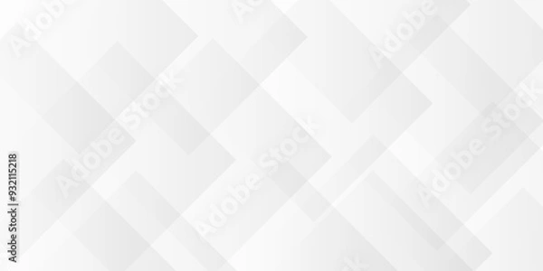 Fototapeta Abstract white and gray technology concept diamond triangle geometric shape background. gradient vector art illustration. soft and trendy business template . futuristic concept background	
