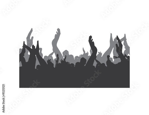 Obraz Party People Silhouettes Vector Background