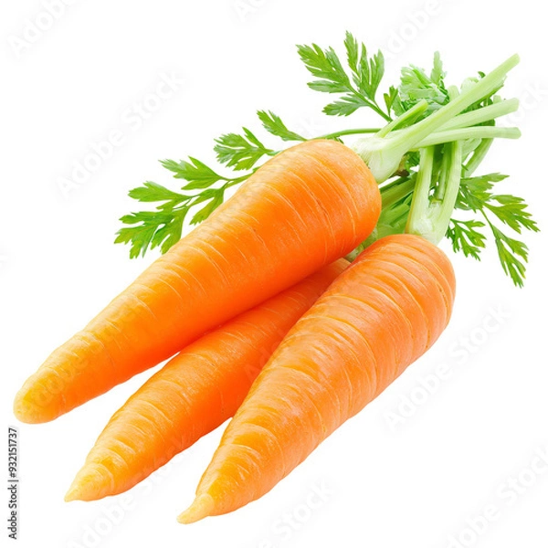 Fototapeta a group of carrots with leaves