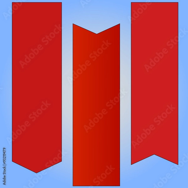 Obraz Red ribbon banner