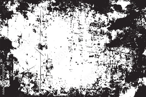Obraz Aged Black and White Grunge Texture with Messy Details