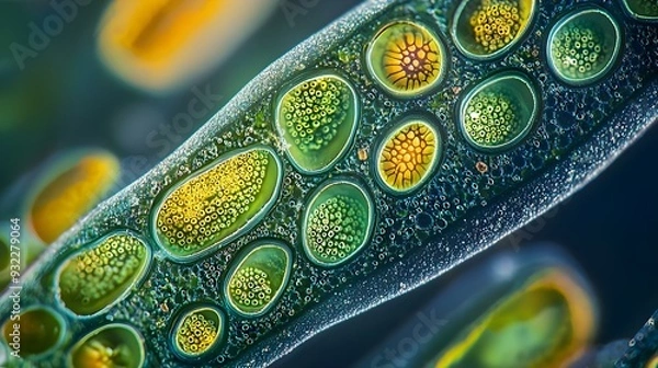 Obraz Licmophora sp. algae marine and freshwater diatom