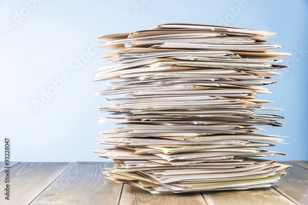 Obraz Files. Stack of papers paperwork.