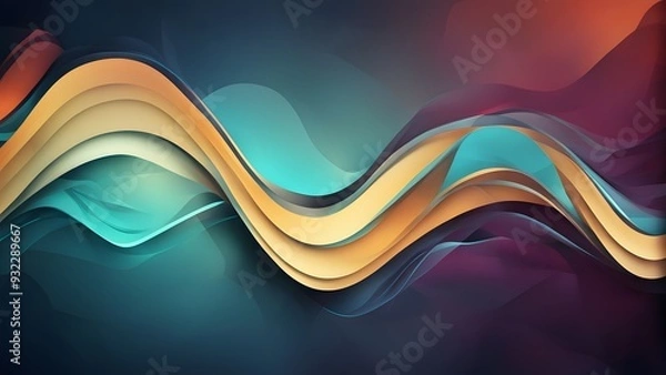 Obraz abstract colorful wave background