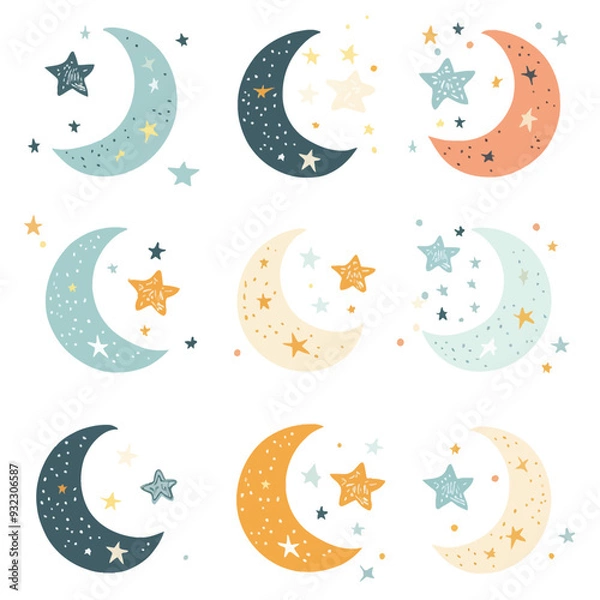Fototapeta Vector Crescent simple and minimal