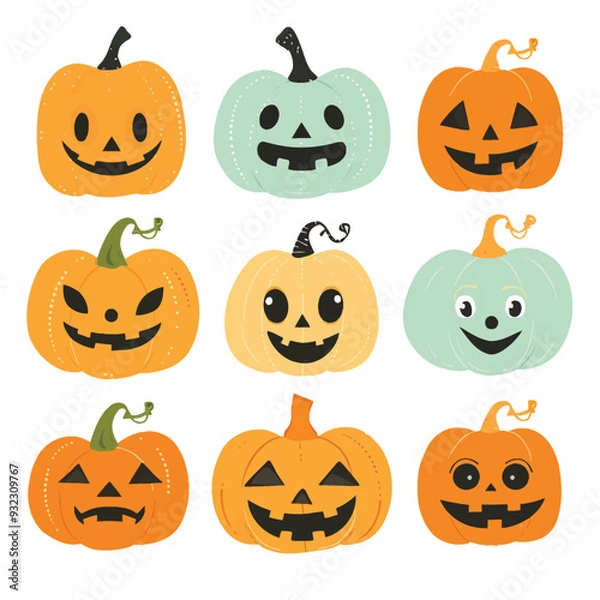 Fototapeta Vector Jack-o-Lantern simple and m