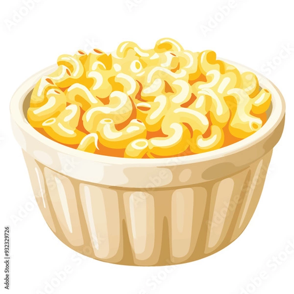 Fototapeta Vector Macaroni and Cheese simple