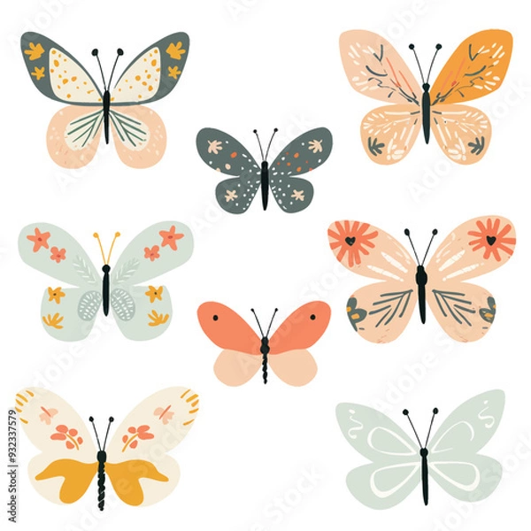 Obraz Vector Butterfly simple and minima