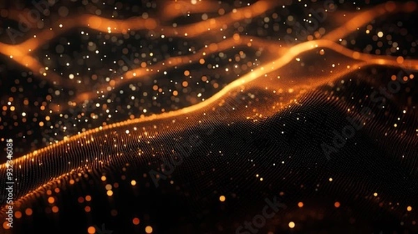 Obraz Abstract landscape Connecting spots and trails background