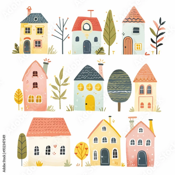 Obraz Vector Townhouse simple and minima