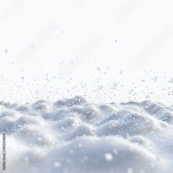 Fototapeta snow winter white cold fluffy fresh pure ice frost frozen texture snowflakes soft light peaceful nature weather serene blanket landscape background fluffy texture 
