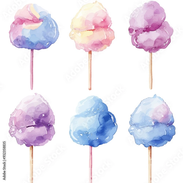 Fototapeta Vector Cotton Candy simple and min