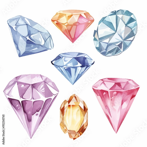 Fototapeta Vector Diamond simple and minimali
