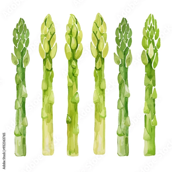 Fototapeta Vector Asparagus simple and minima