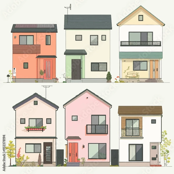 Fototapeta Vector Modular Home simple and min