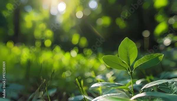 Obraz green leaves background