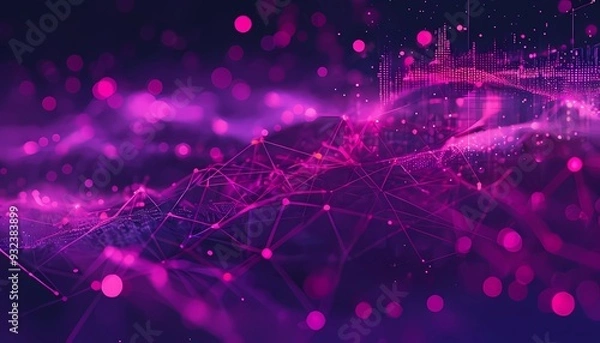 Obraz abstract background with glowing lights