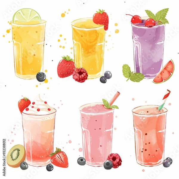 Fototapeta Vector Smoothie simple and minimal