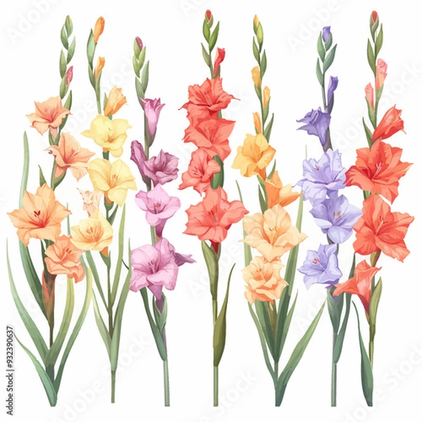 Obraz Vector Gladiolus simple and minima