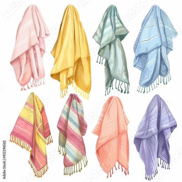 Fototapeta Vector Beach Towel simple and mini