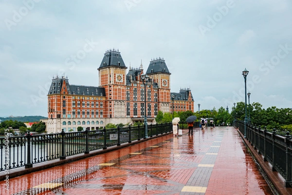 Obraz ハウステンボスへ続くレンガの道