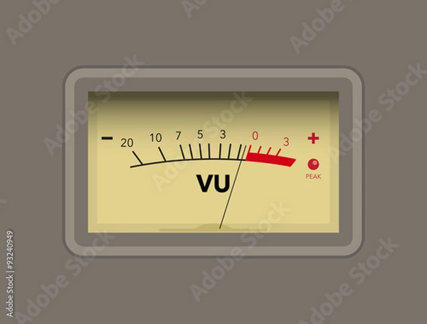 Fototapeta vu meter. vector