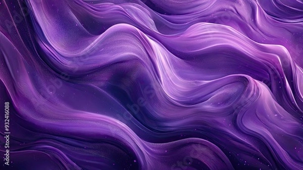 Fototapeta An abstract illustration of wavy purple lines, creating a fluid and dynamic background. The rich texture and vibrant color make it perfect for creative projects or digital art.