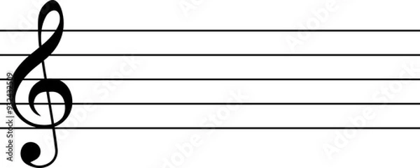 Obraz 오선지, 악보 벡터 일러스트