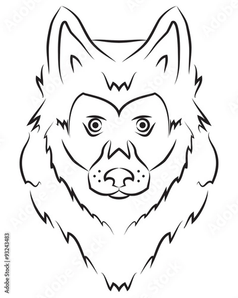 Obraz Vector wolf head