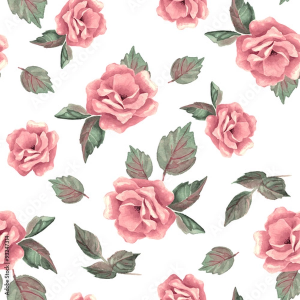 Obraz Rosebuds 1. Seamless pattern 2